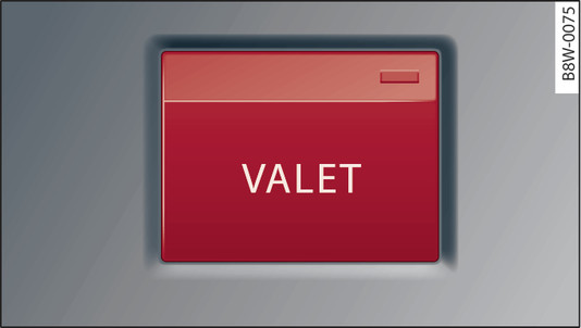 Fig. 38 Glove box: Button for valet parking function