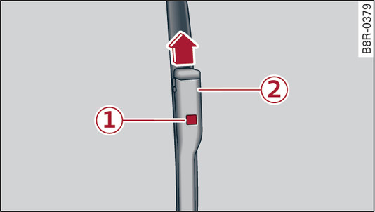 Fig. 53Smontaggio delle spazzole tergicristallo