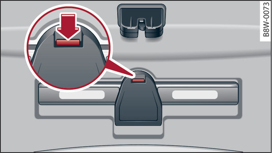 Рис. 305 Для Limousine Кришка багажного відсіку: знак аварійної зупинки