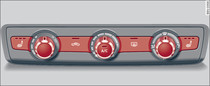 Sistema de aquecimento/ventilação ou ar condicionado manual*: elementos de comando