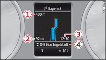 Display when a lane change is required