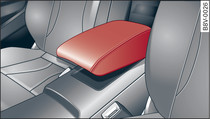 Armrest between driver's seat and front passenger's seat