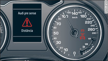 Painel de instrumentos: alerta de colisão