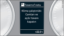 Gösterge tablosu: Tasarruf bilgisi
