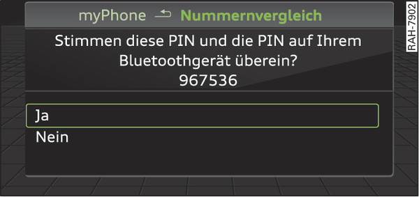 Abb. 211 Anzeige der PIN zur Eingabe ins Mobiltelefon