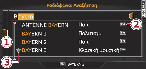 εικ. 239 Πεδίο καταχώρισης και λίστα αποτελεσμάτων ελεύθερης αναζήτησης