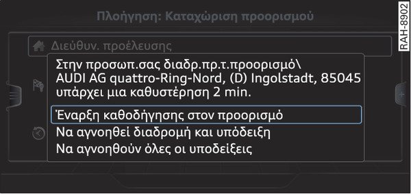 εικ. 227 Υπόδειξη για την προσωπική διαδρομή