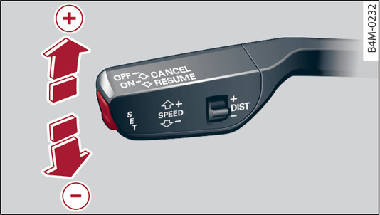 Fig. 153 Control lever: Setting a new speed