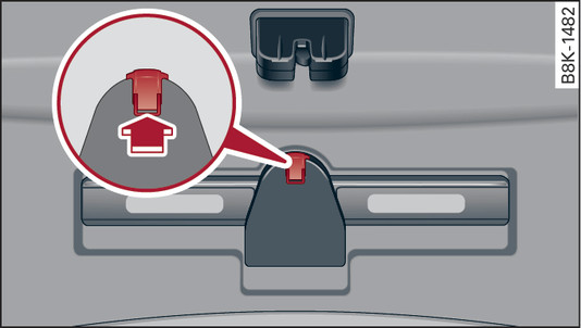 Fig. 318Variante 2 portón del maletero abierto: Triángulo de emergencia