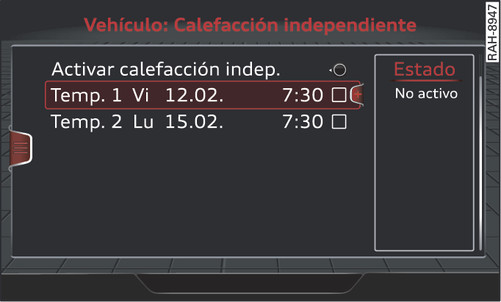 Fig. 90Infotainment: Ajustar el temporizador