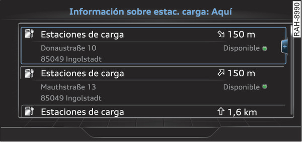Fig. 237Ejemplo: Postes de carga en el área del vehículo