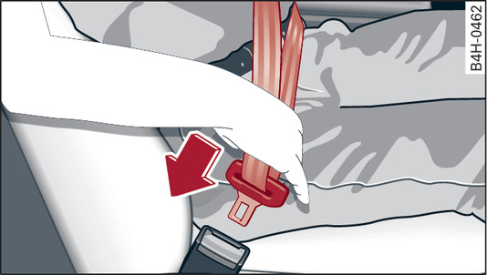 Fig. 277 Siège du conducteur : boîtier de verrouillage et pêne
