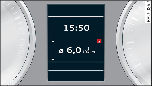 Fig. 16 Combiné d instruments : indicateur de consommation