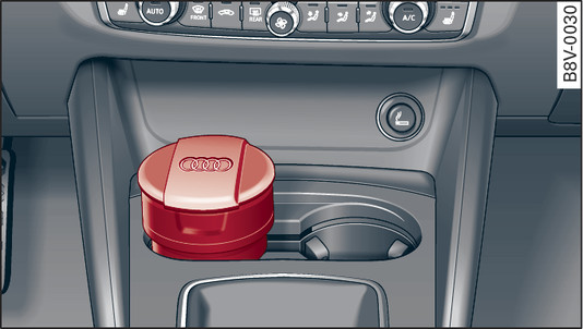 Fig. 66 Console centrale avant : cendrier