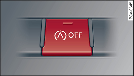 Fig. 98 Console centrale : touche du système start/stop