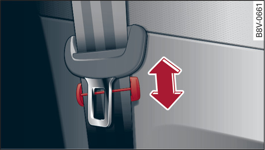 Fig. 280 Ceinture de sécurité : barrette pour pêne (exemple)