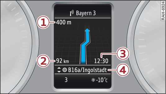 Fig. 204 Exemple : changement de voie au combiné d instruments