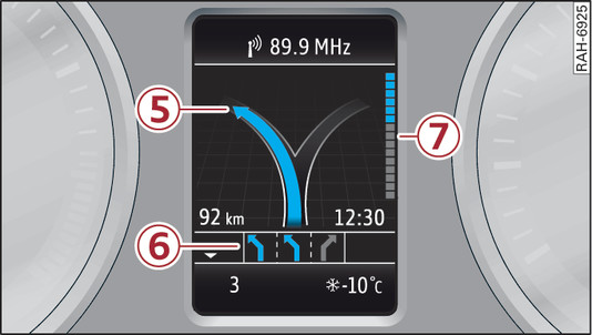 Fig. 205 Exemple : changement de direction au combiné d instruments