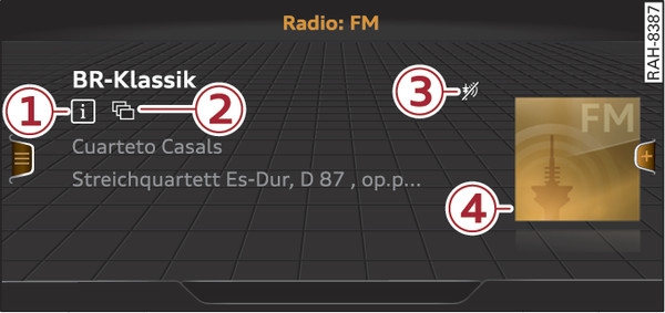 Fig. 240 Vue de la radio : informations détaillées sur la station