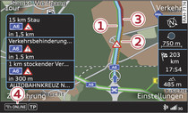 Farbige Markierungen in der Karte