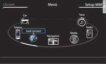 Menü Audi connect