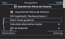 Setting map position as destination