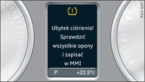 Zestaw wskaźników: czerwona lampka kontrolna z informacją tekstową