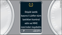 Gösterge tablosu: Sürücü notlu kontrol lambası