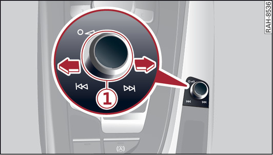 Abb. 178 MMI Ein-/Ausschaltknopf mit Joystick-Funktion