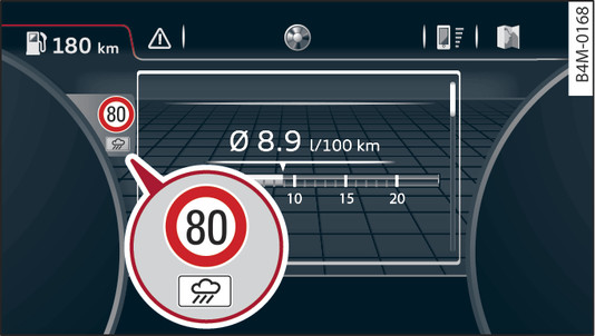 Fig. 120 Instrument cluster: Secondary display