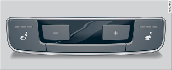 Fig. 97 Deluxe automatic air conditioner (3-zone): Controls in rear cabin