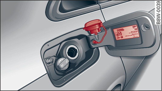 Fig. 289Tapa del depósito con el tapón encajado