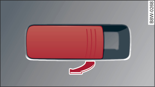 Fig. 78Maletero: Palanca de desbloqueo (ejemplo)