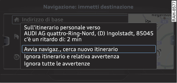 Fig. 221Avvertenza relativa all itinerario personale