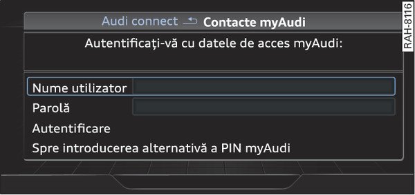 Fig. 212Logare în myAudi