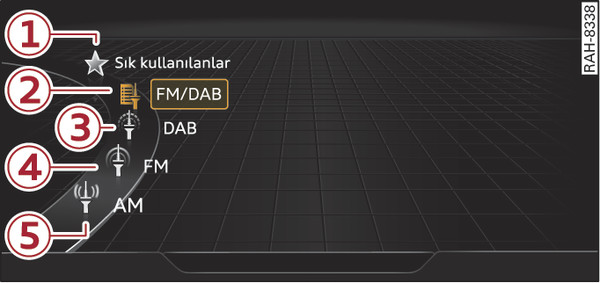 Şek. 235Örnek: Radyo menüsü