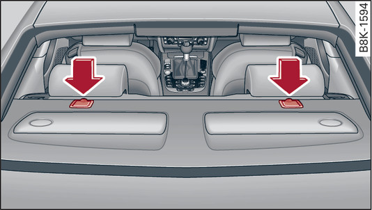 Fig. 292 Applies to: Coupé Rear backrest: Top tether anchorages