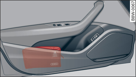 Fig. 339Compartimento de la puerta: chaleco reflectante