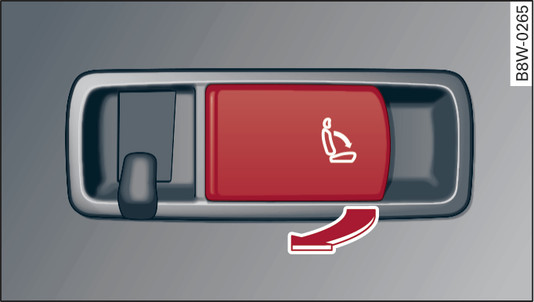 Fig. 94Vale per: Cabriolet Bagagliaio: leva di sbloccaggio