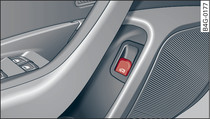 Driver's door: Opening boot lid