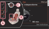 Infotainment: Ajustes del asiento