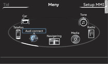 Meny Audi connect