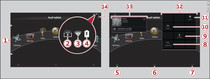 Audi tablet: Representación gráfica de menús y símbolos