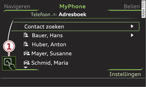 Weergave bij actieve MMI touch