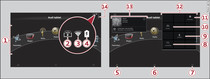 Audi tablet: Principeafbeelding menu's en symbolen