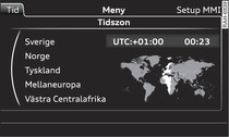 Ställa in tidszon