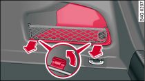 Right-hand side trim in luggage compartment: Removing trim