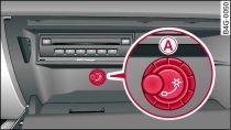Cassetto portaoggetti: attivazione e disattivazione della funzione di refrigerazione