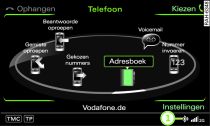 De mobiele telefoon is aan de mobiele-telefoonvoorbereiding gekoppeld