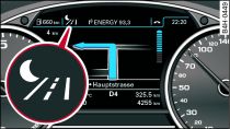 Painel de instrumentos: símbolo numa imagem de infravermelhos não visível